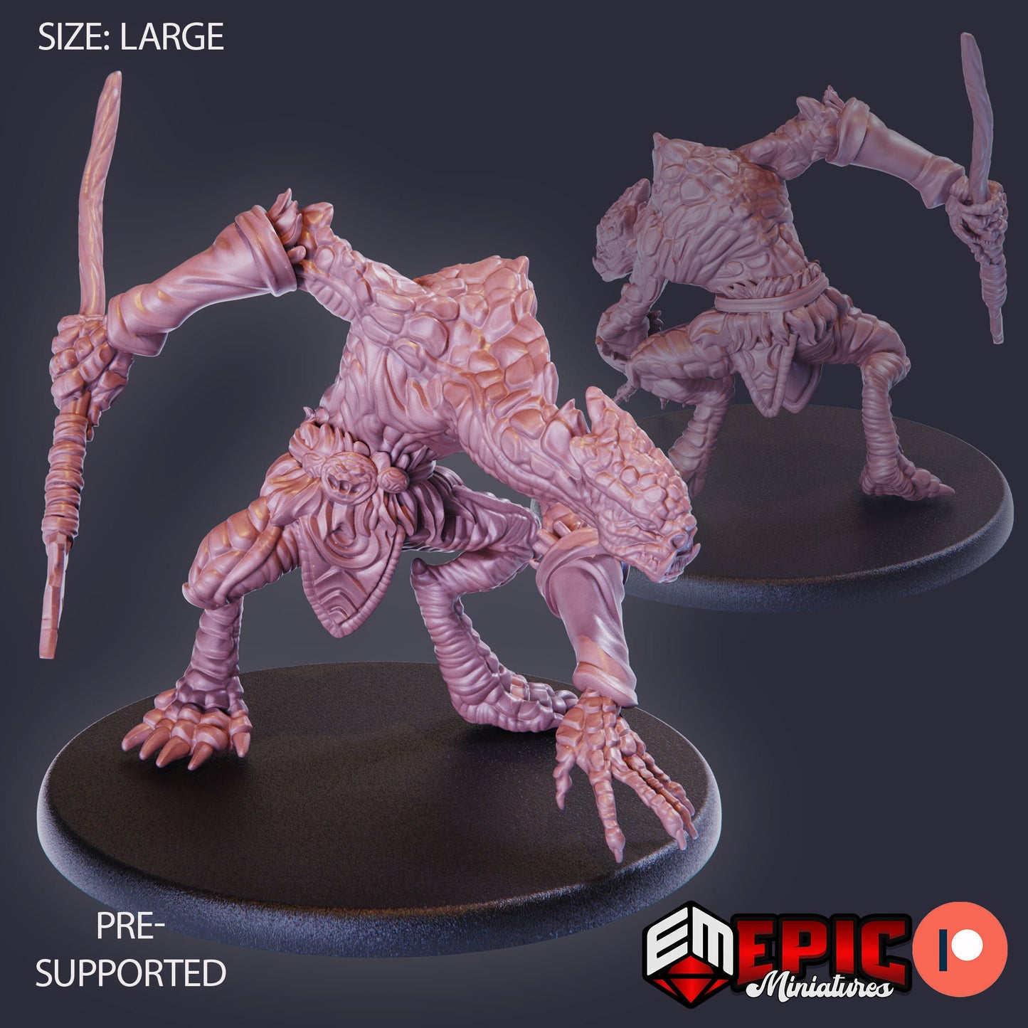 Snake Folk Primitive (3 Variants) - Epic Miniatures
