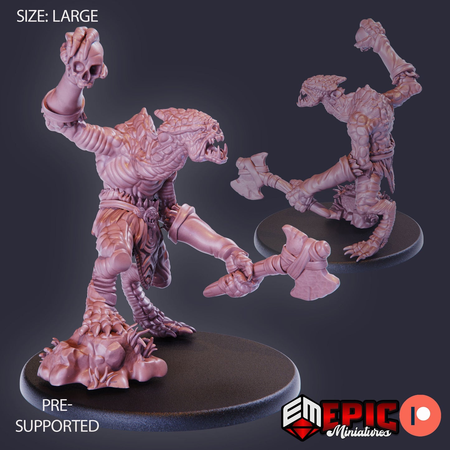 Snake Folk Primitive (3 Variants) - Epic Miniatures