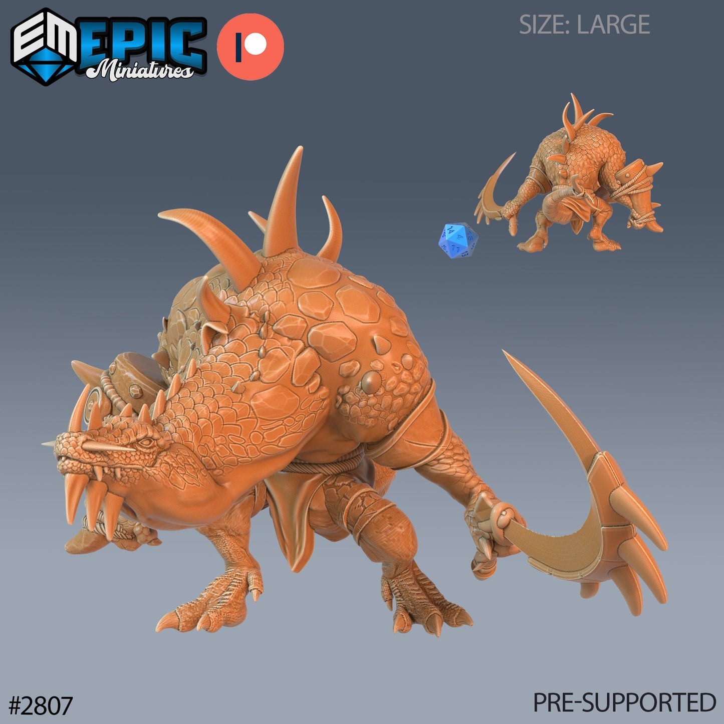 Crocodile Hunchback (3 Variants Available) - Epic Miniatures
