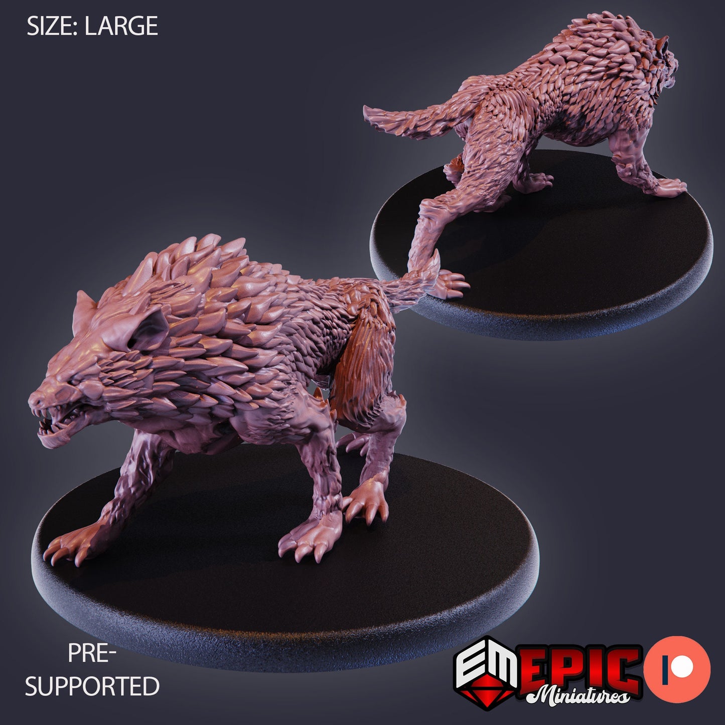 Warg (3 Variants) - Epic Miniatures