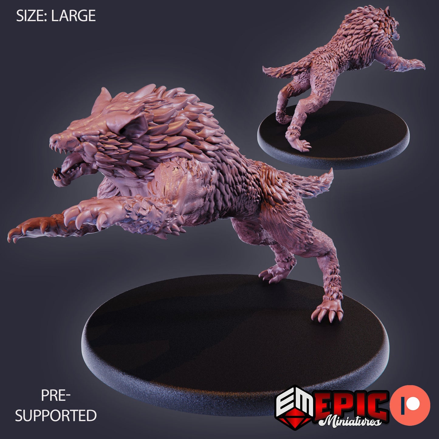 Warg (3 Variants) - Epic Miniatures