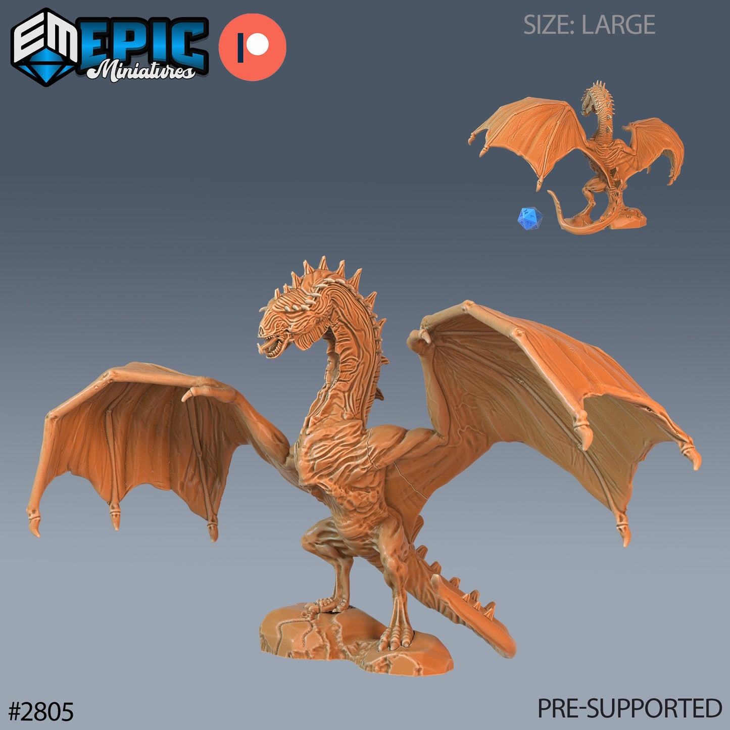 Cave Wyvern (4 Variants Available) - Epic Miniatures