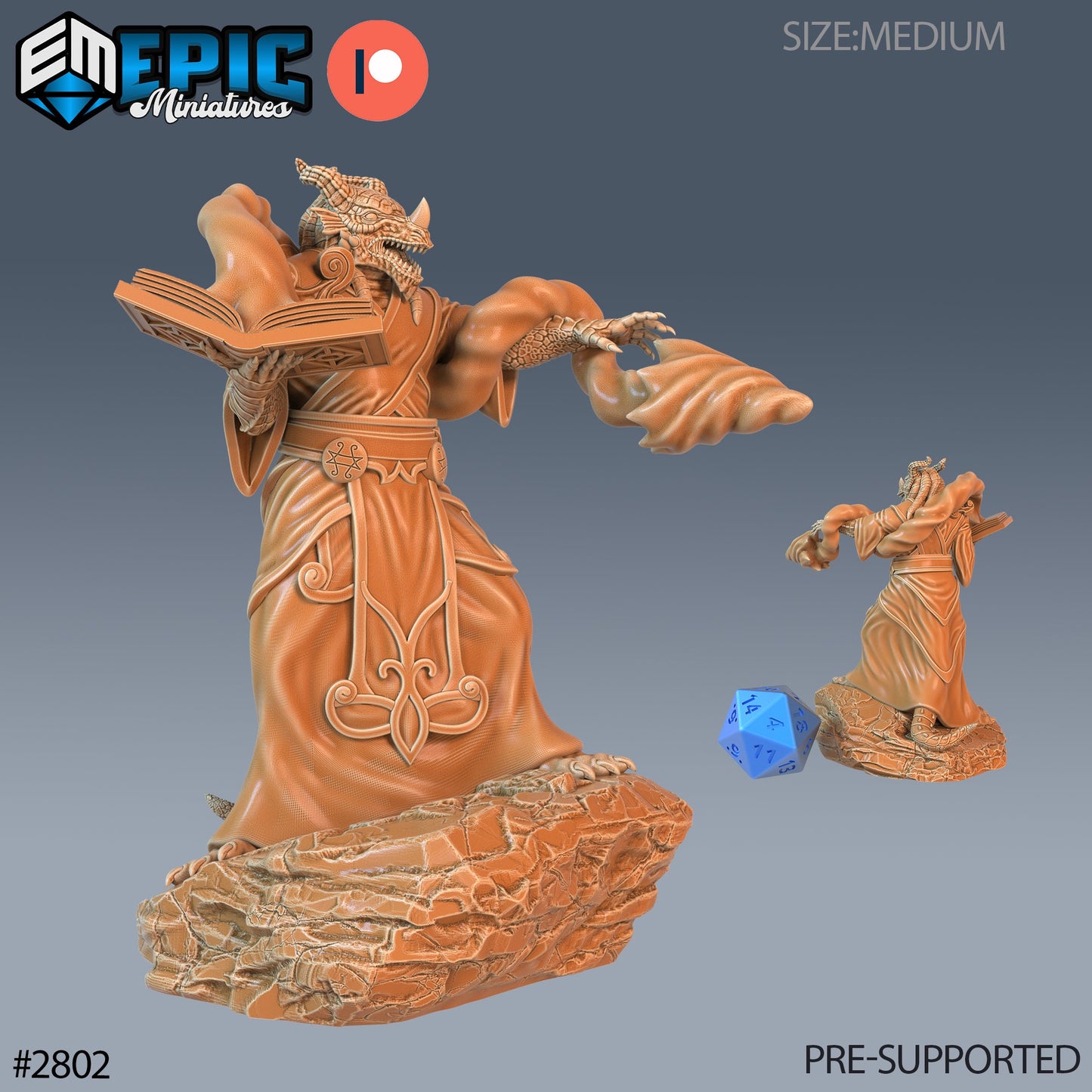 Dragonborn Priest (3 Variants Available) - Epic Miniatures