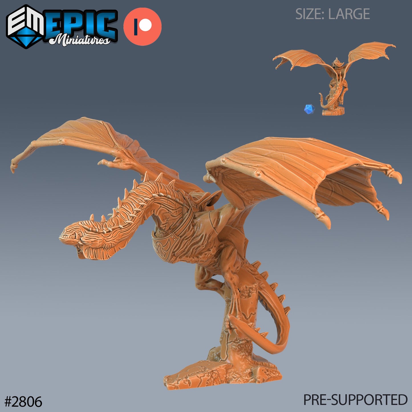 Cave Wyvern (4 Variants Available) - Epic Miniatures