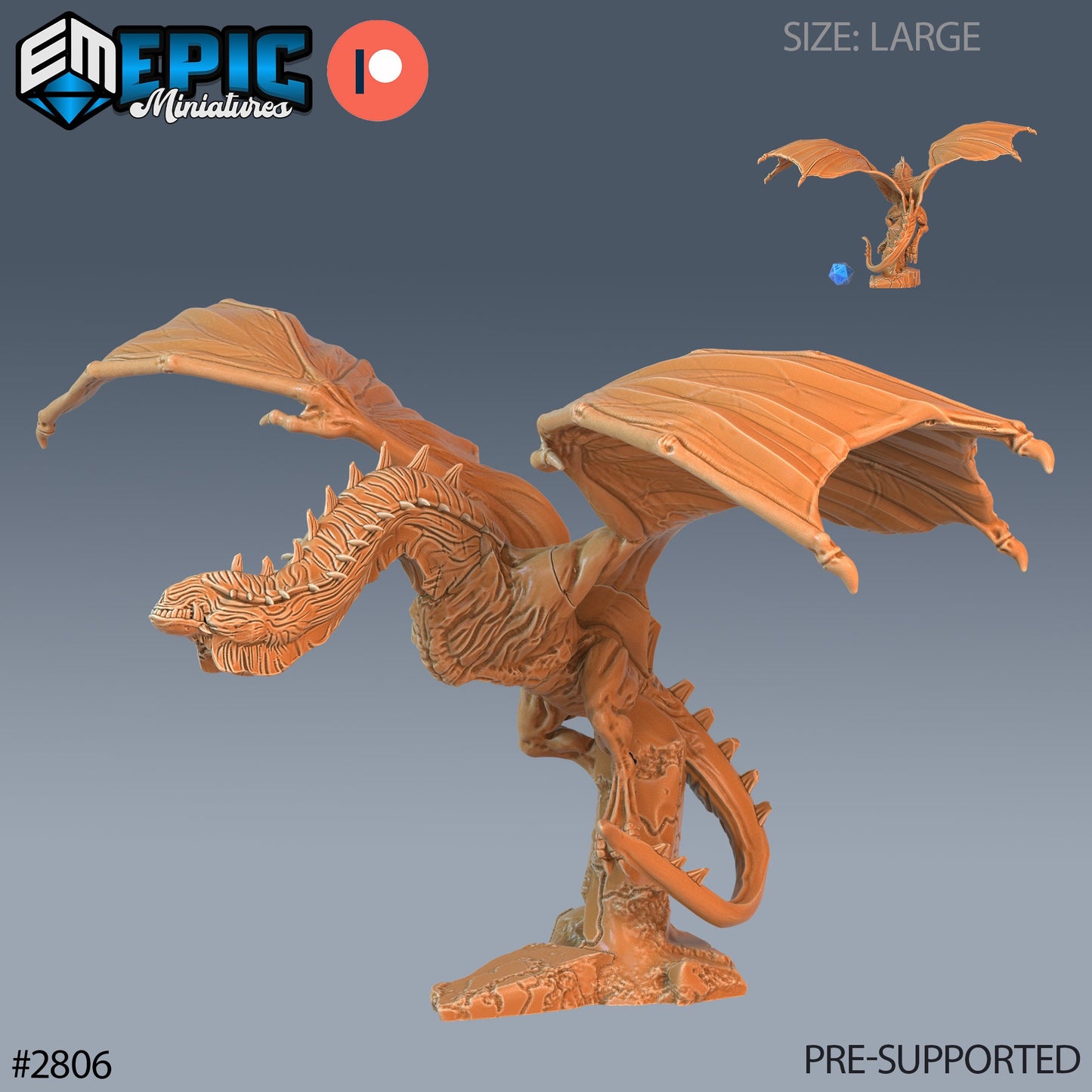 Cave Wyvern (4 Variants Available) - Epic Miniatures