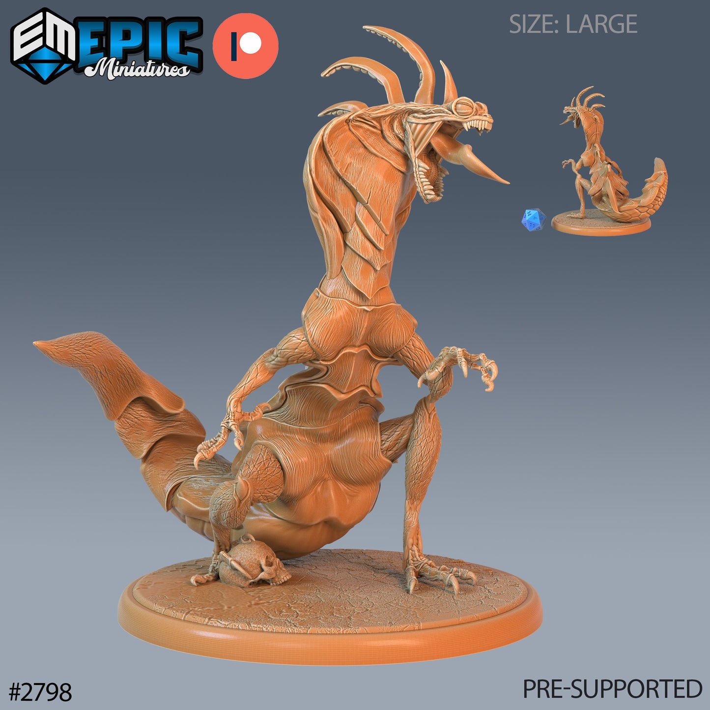 Cobra Lizard (3 Variants Available) - Epic Miniatures