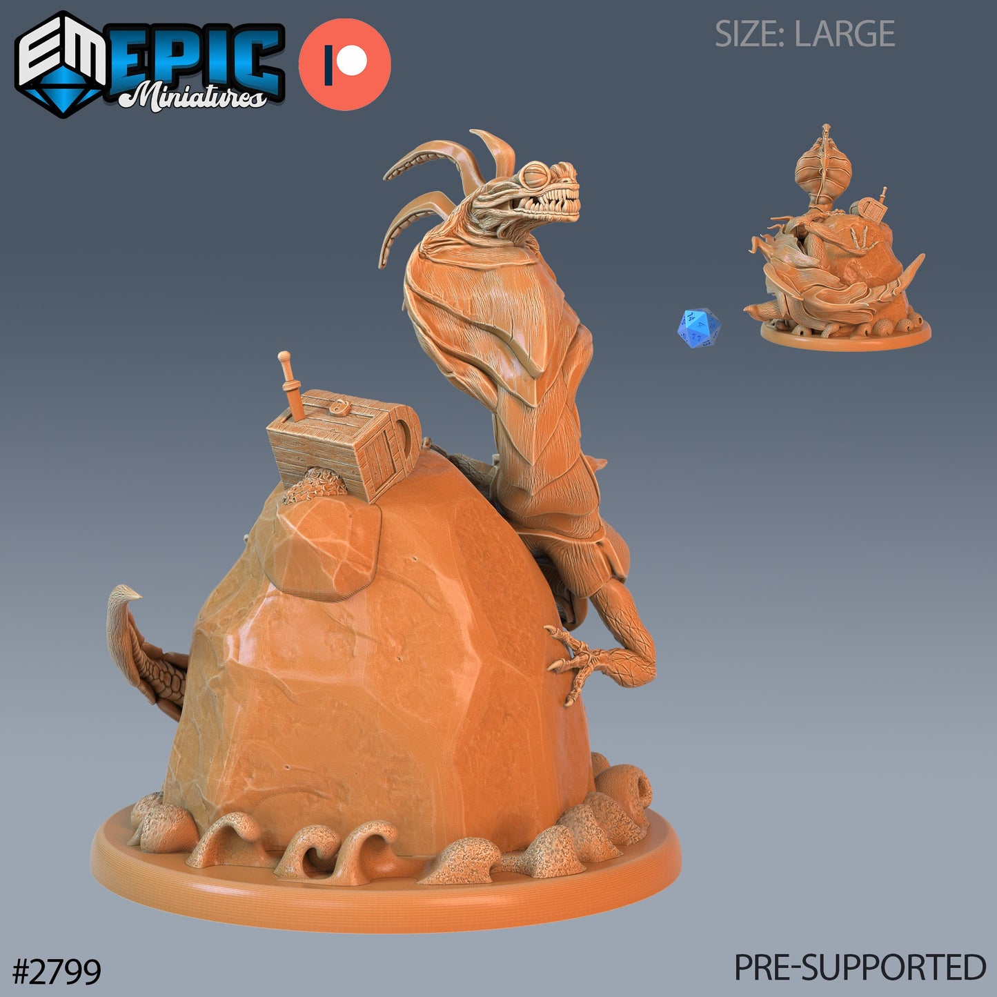 Cobra Lizard (3 Variants Available) - Epic Miniatures