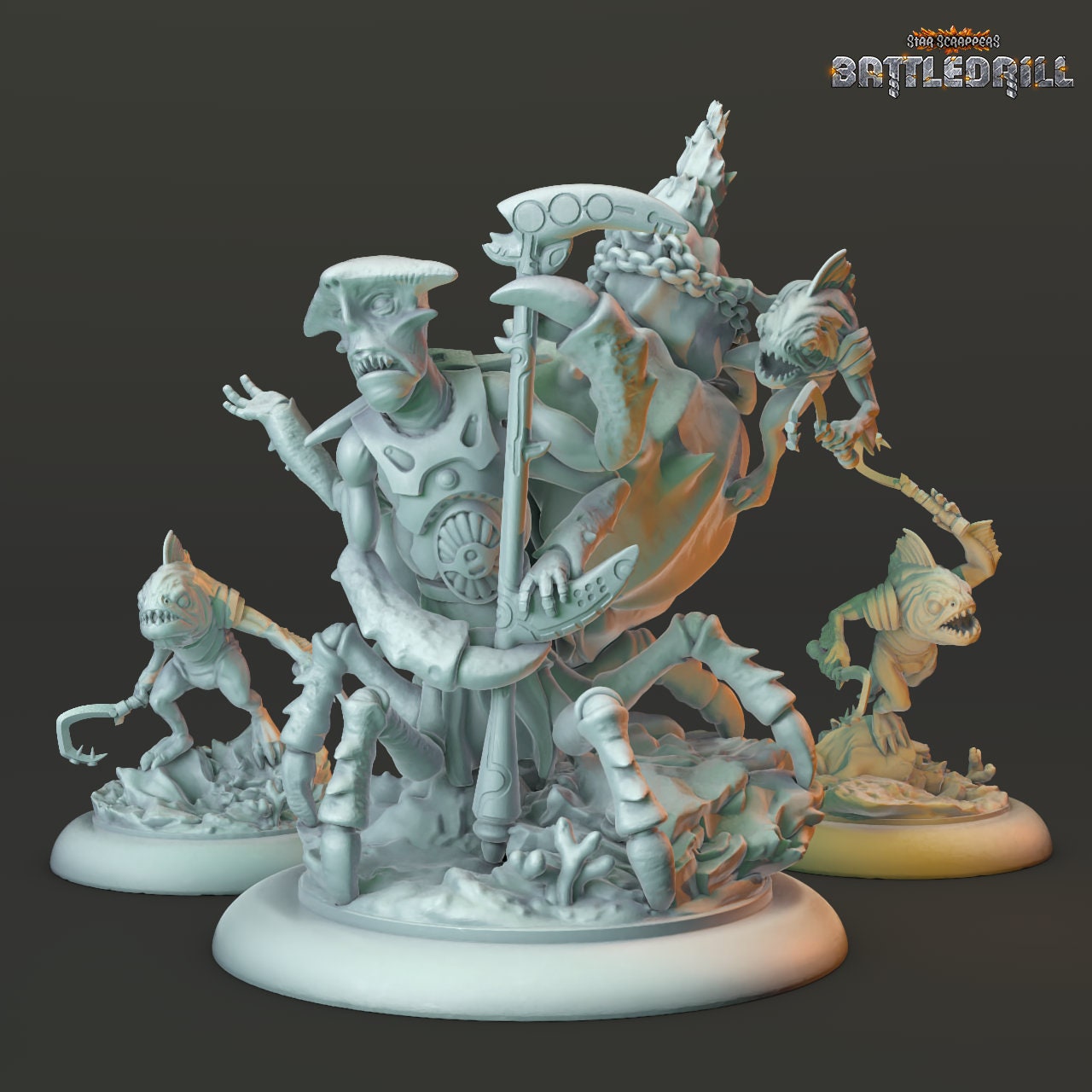 Mushell with Corsairs (Hy'Drans Faction) (3 Variants Available) - Hexy Studios