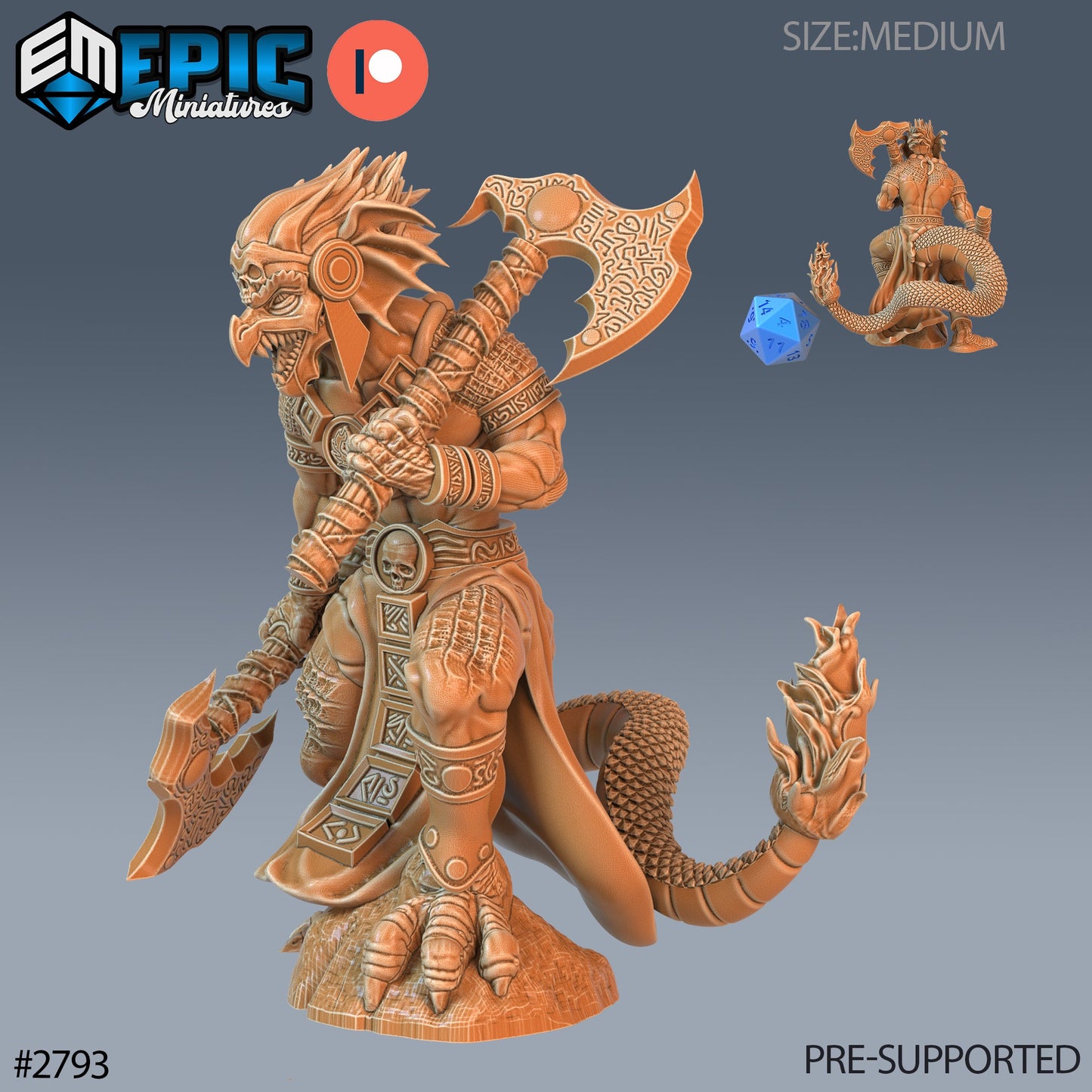Dragon Kobolds - Tails (3 Variants Available) - Epic Miniatures