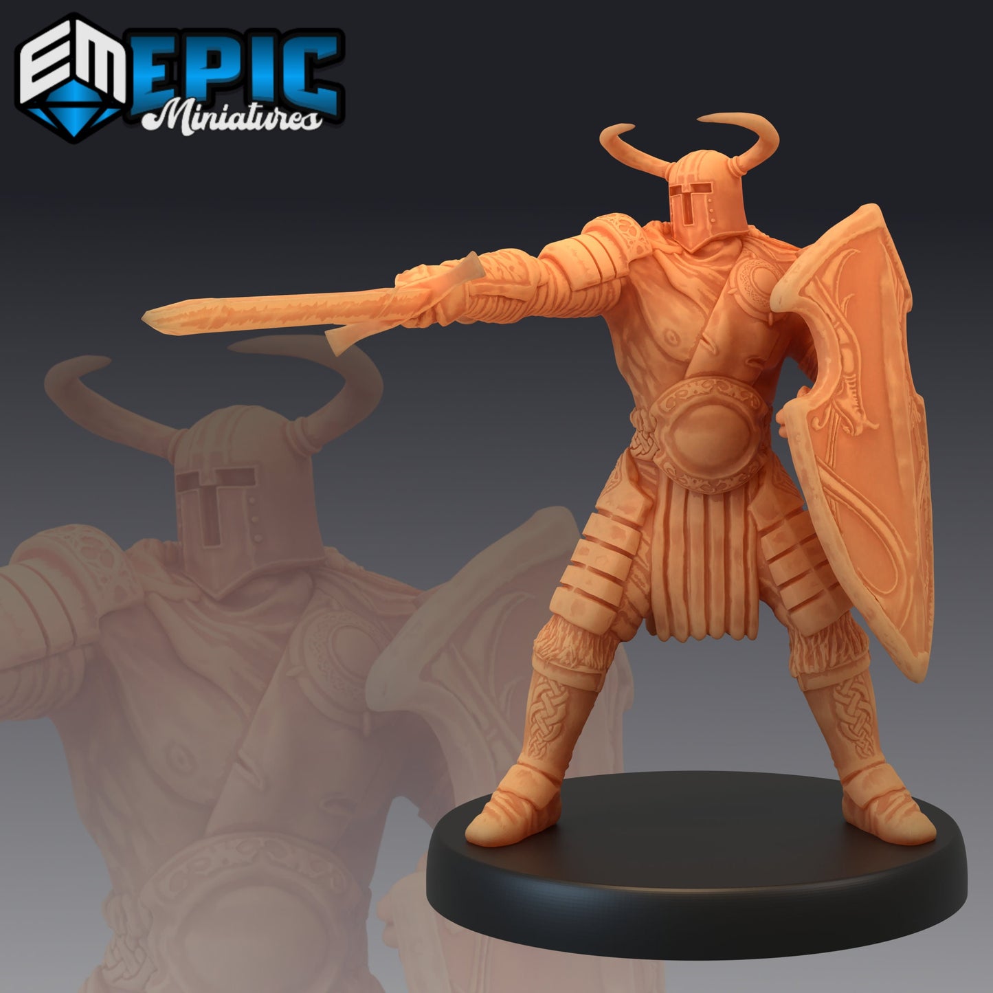 Helmed Barbarian (3 Variants) - Epic Miniatures