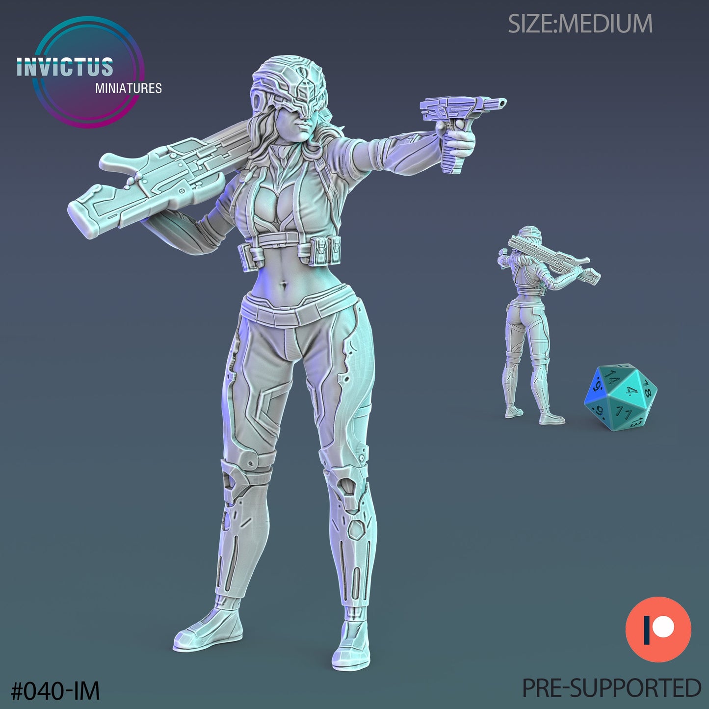 Android Spy Girl (3 Variants Available) - Invictus Miniatures