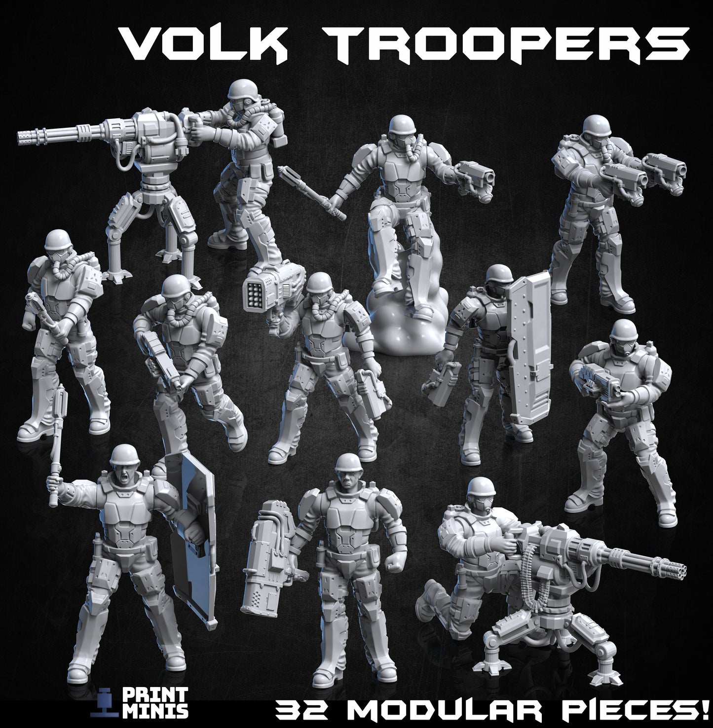 Volk Troopers - Modular Kit - Print Minis