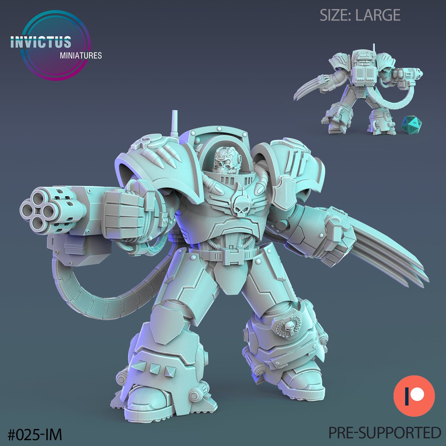 Skeleton Squad Officer - Claws (3 Variants Available) - Invictus Miniatures
