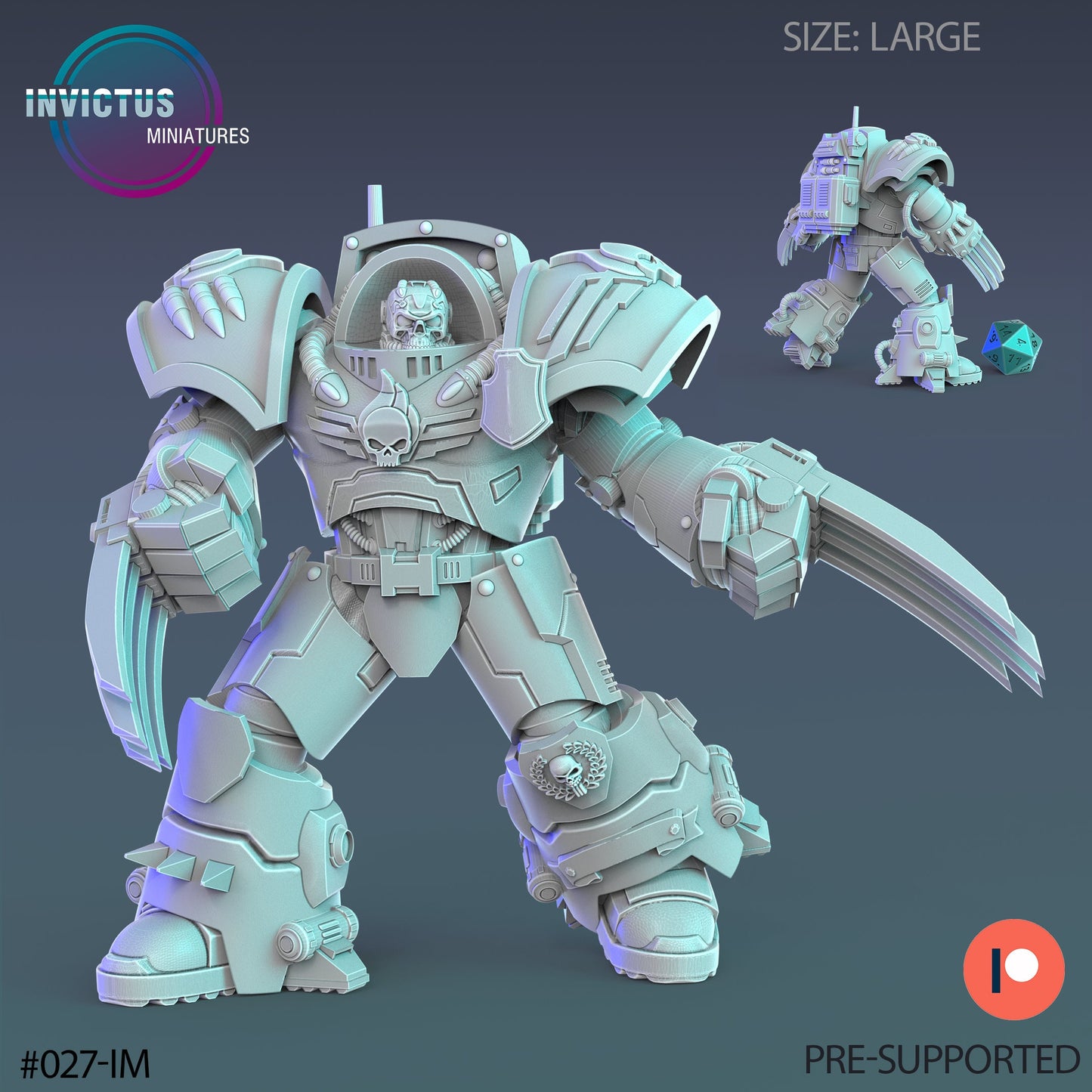 Skeleton Squad Officer - Claws (3 Variants Available) - Invictus Miniatures