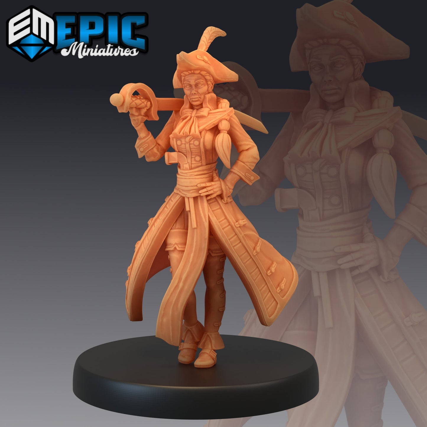 Veteran Captain (3 Variants Available) - Epic Miniatures
