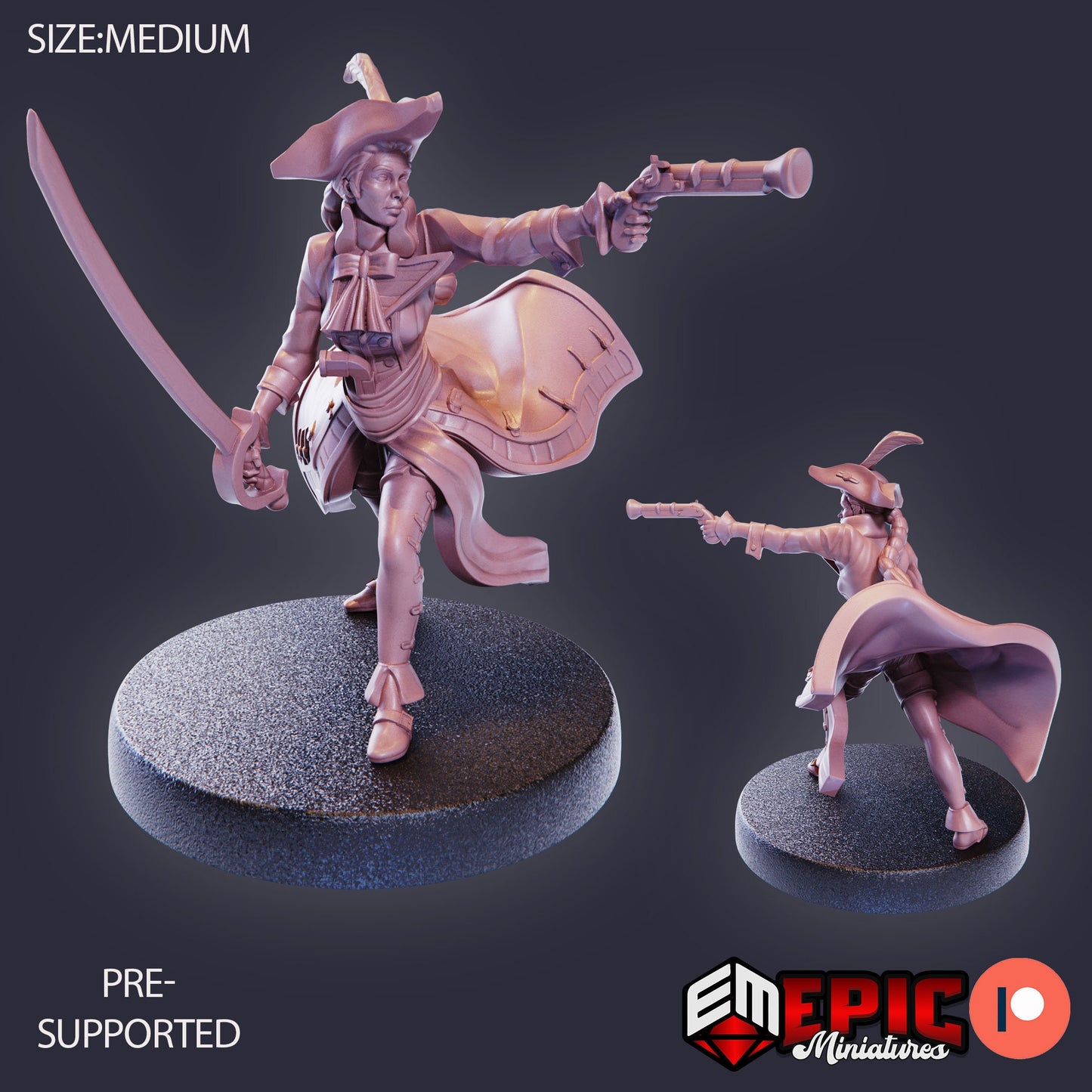 Veteran Captain (3 Variants Available) - Epic Miniatures