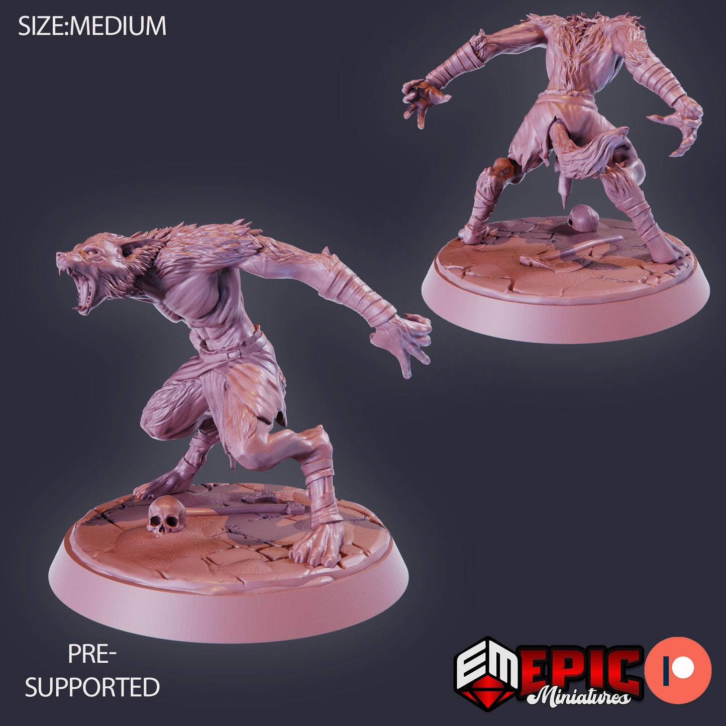 Jackalwere (3 Variants) - Epic Miniatures