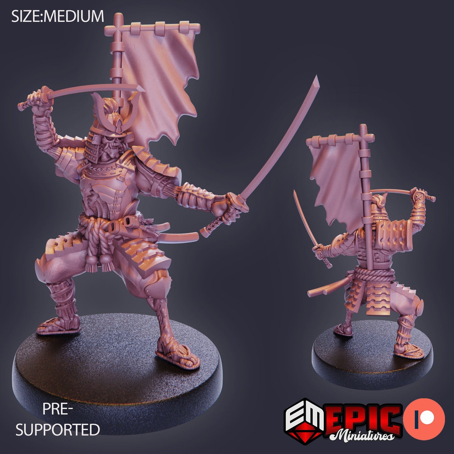 Undead Samurai (4 Variants) - Epic Miniatures