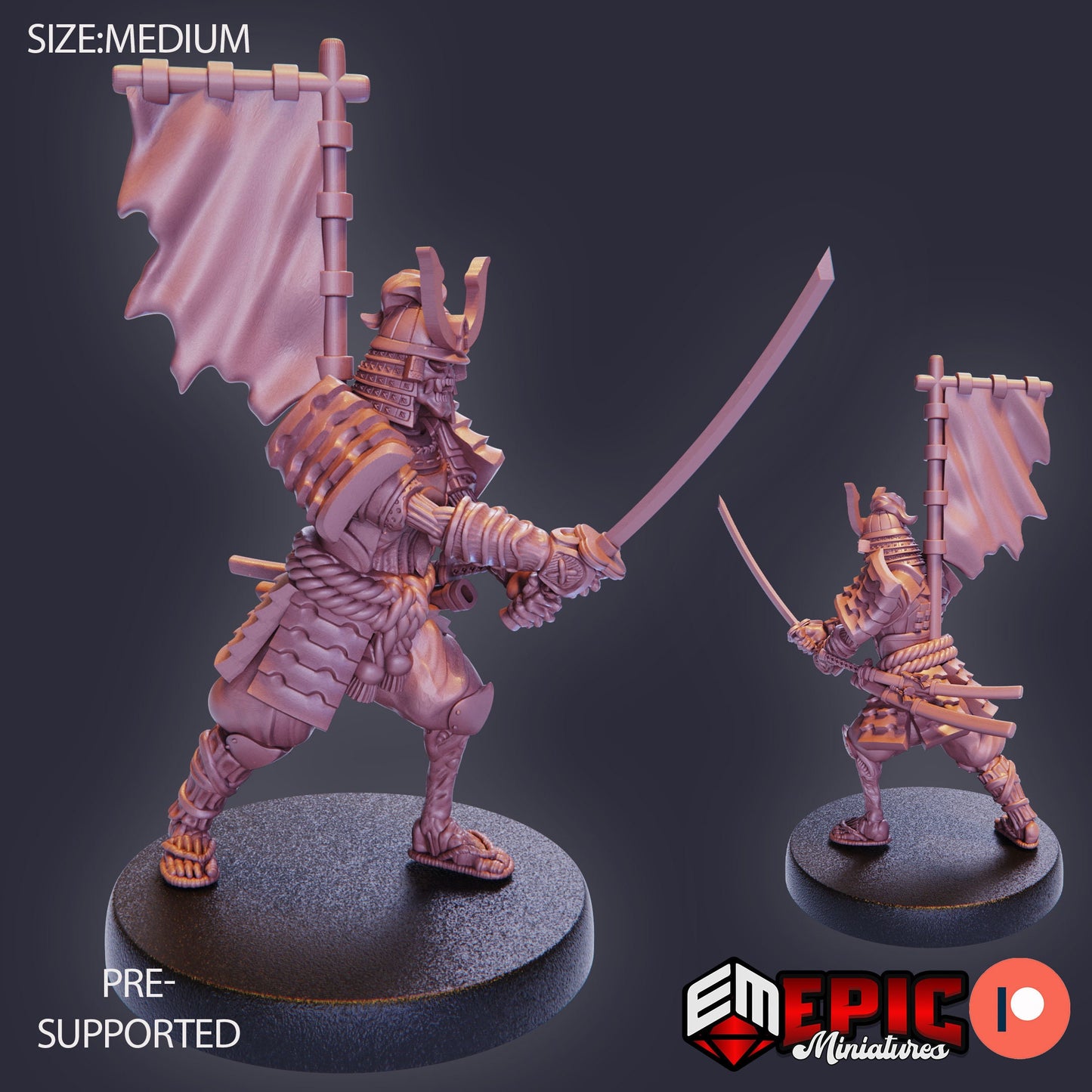 Undead Samurai (4 Variants) - Epic Miniatures