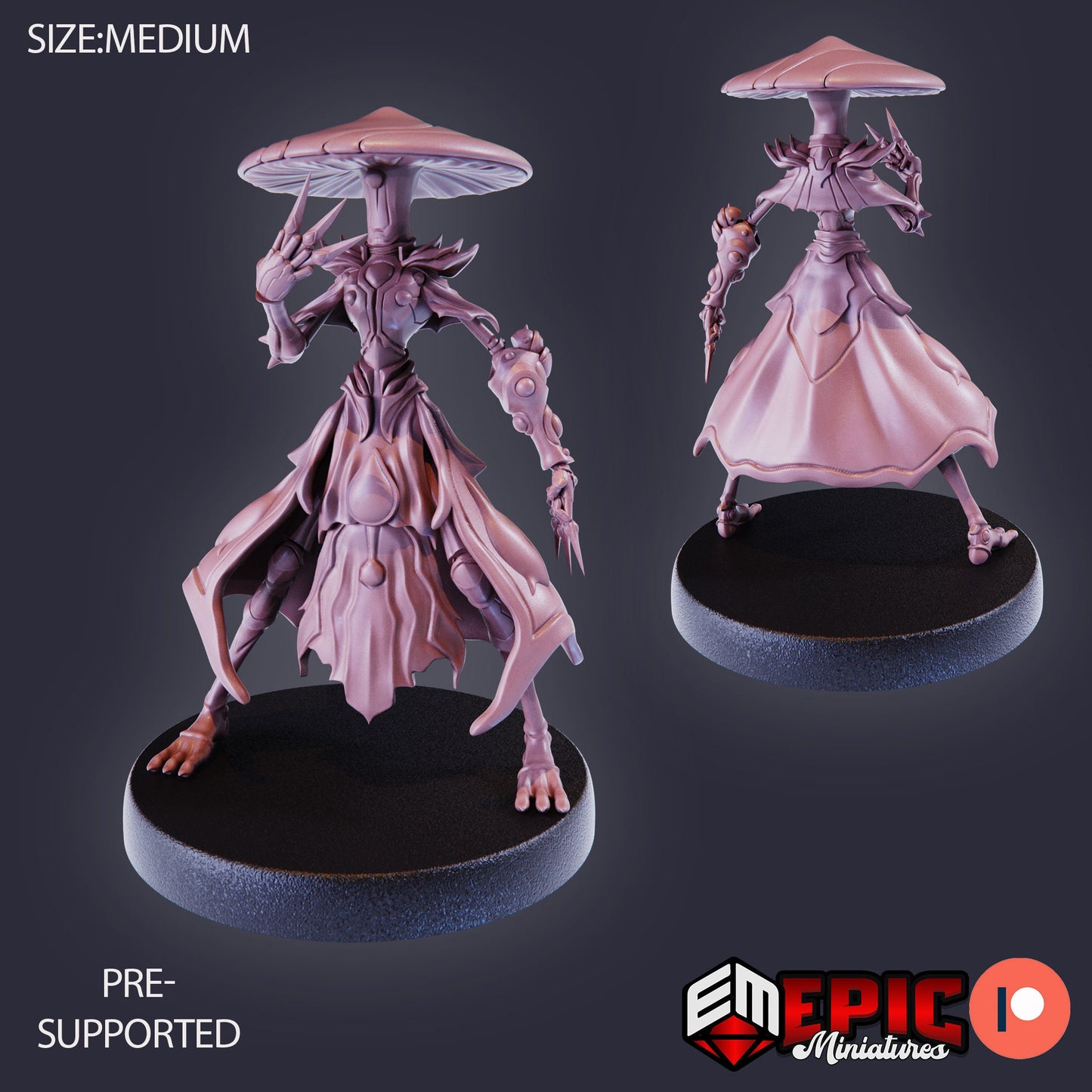 Mushroom Folk Warrior (3 Variants) - Epic Miniatures
