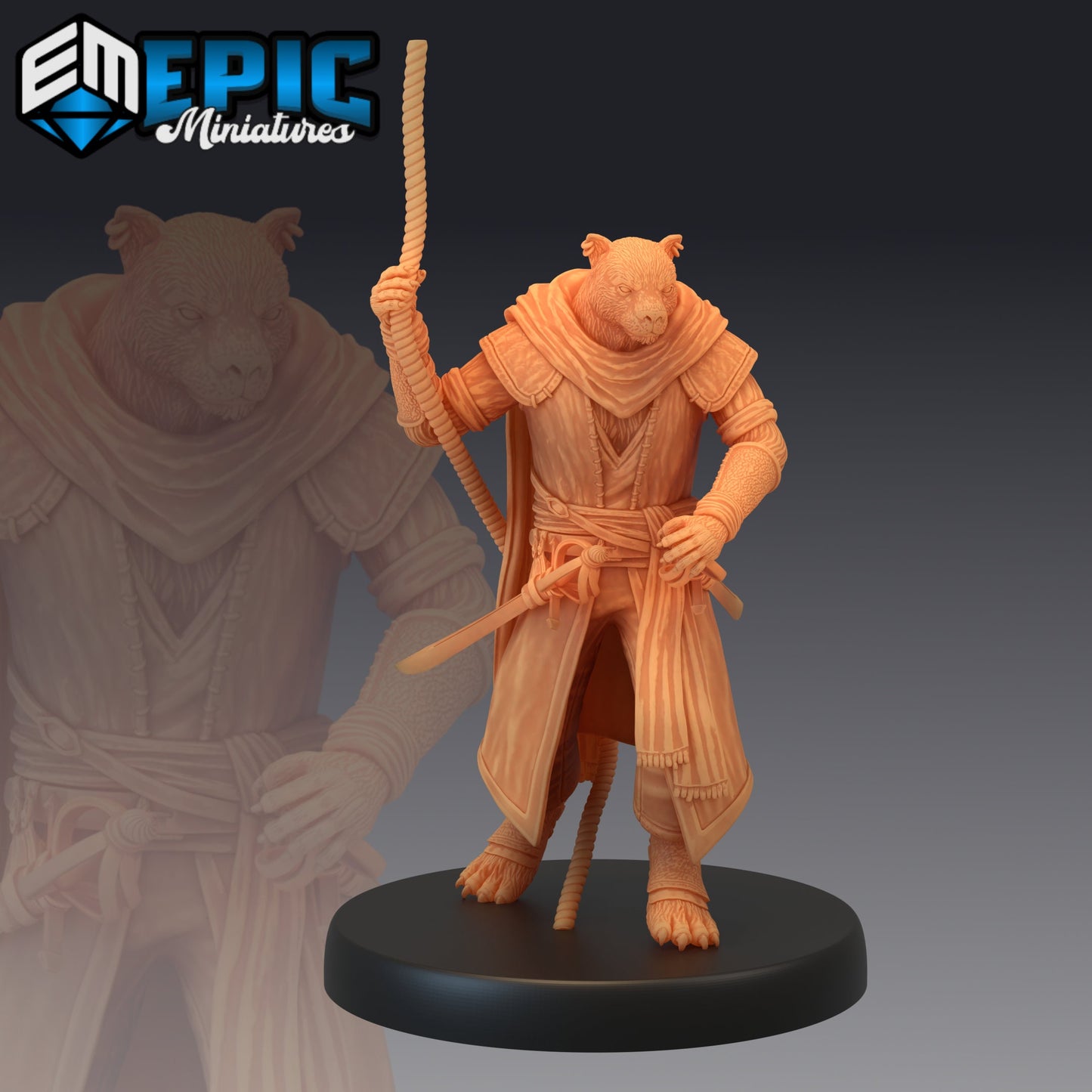 Catfolk Panther Pirate (3 Variants Available) - Epic Miniatures