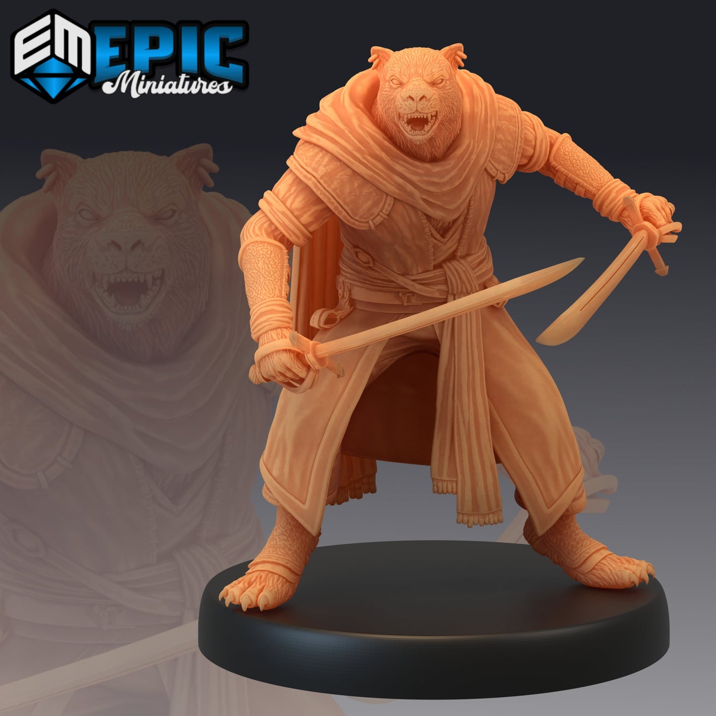 Catfolk Panther Pirate (3 Variants Available) - Epic Miniatures