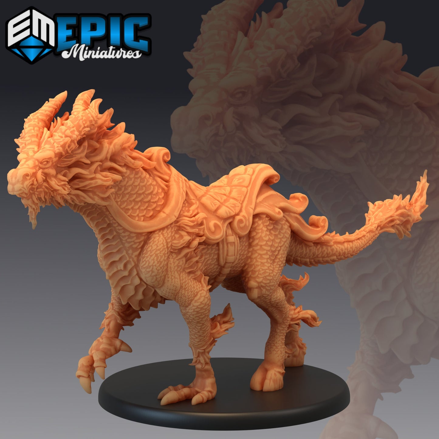 Kilin - White Dragon Horse (4 Variants) - Epic Miniatures