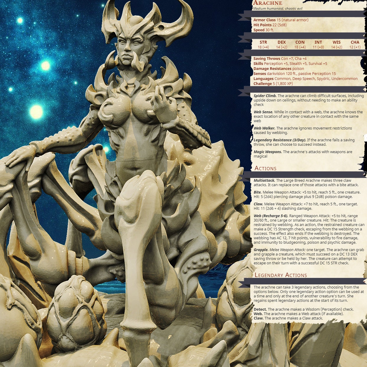 Arachne (Spiderfolk - 3 Poses Available) - Brayan Nafarrate