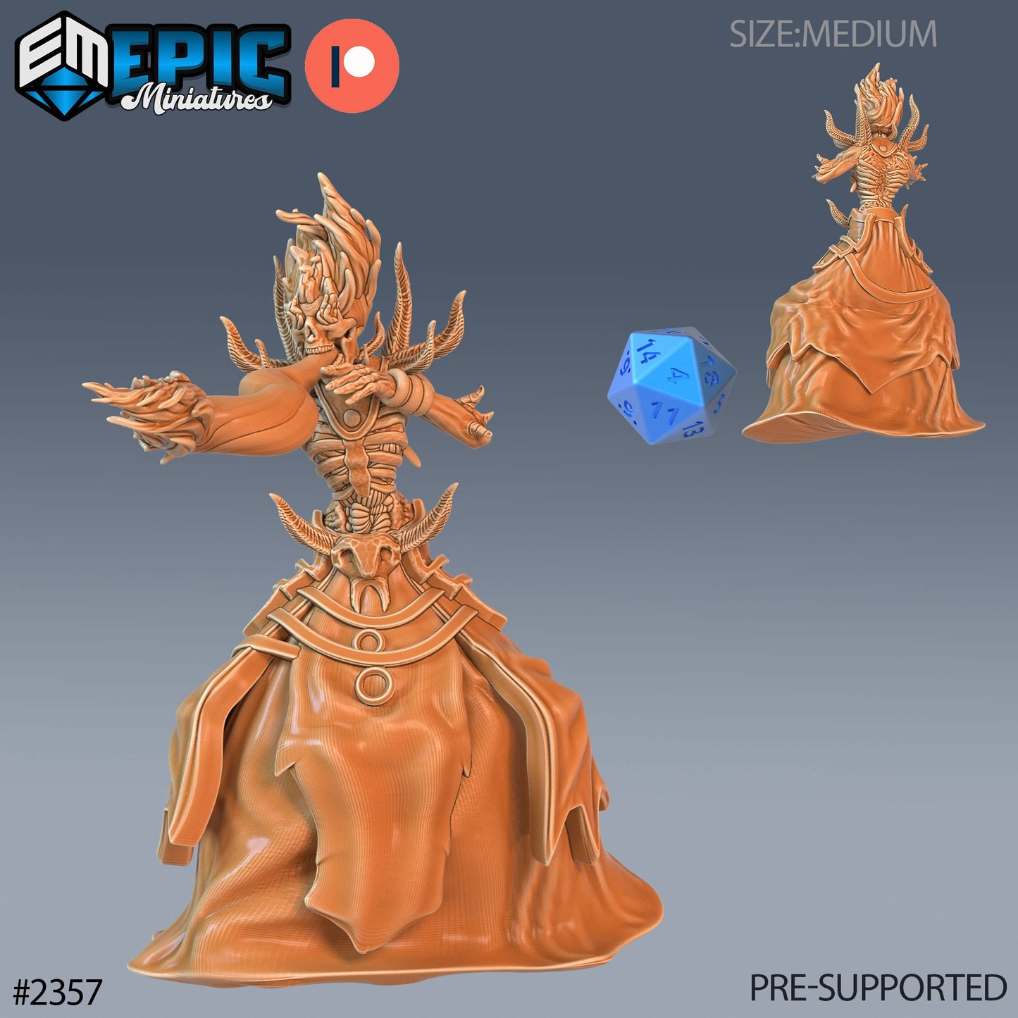 Flame Lich (3 Variants Available) - Epic Miniatures