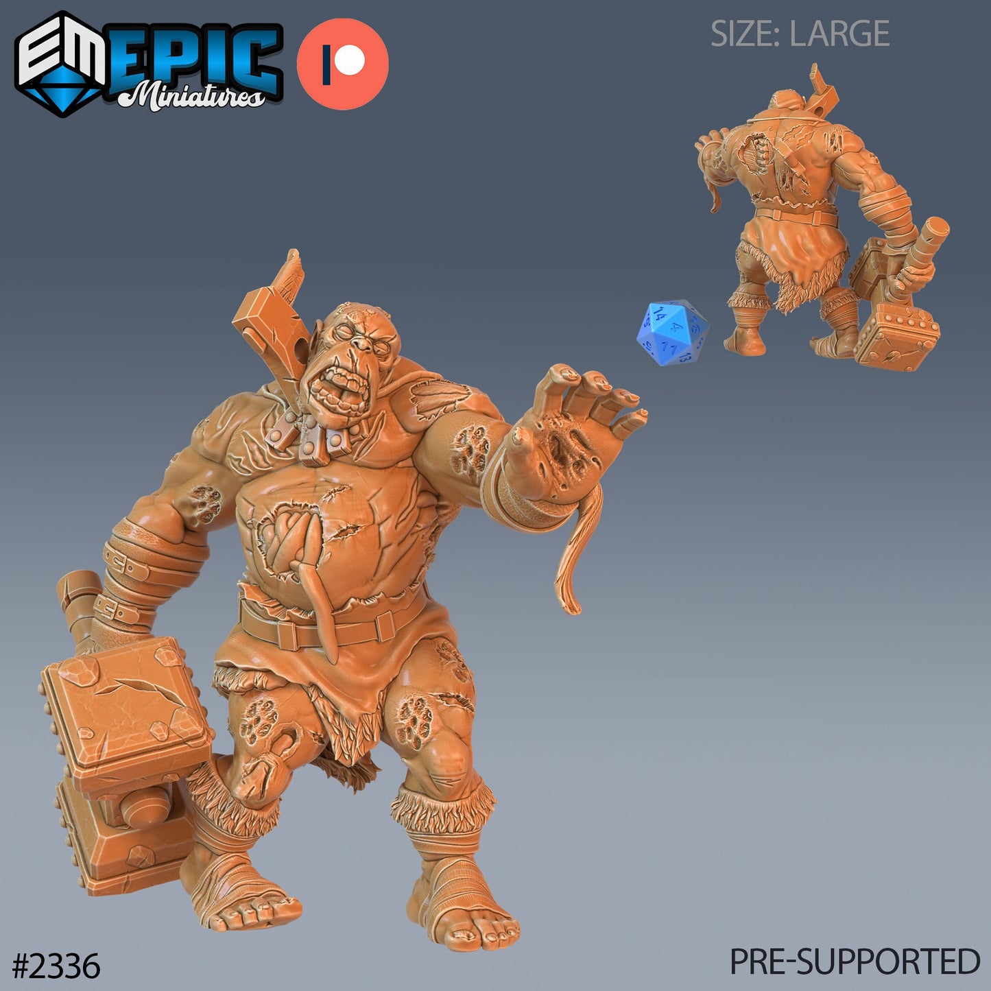 Ogre Zombie (3 Variants Available) - Epic Miniatures