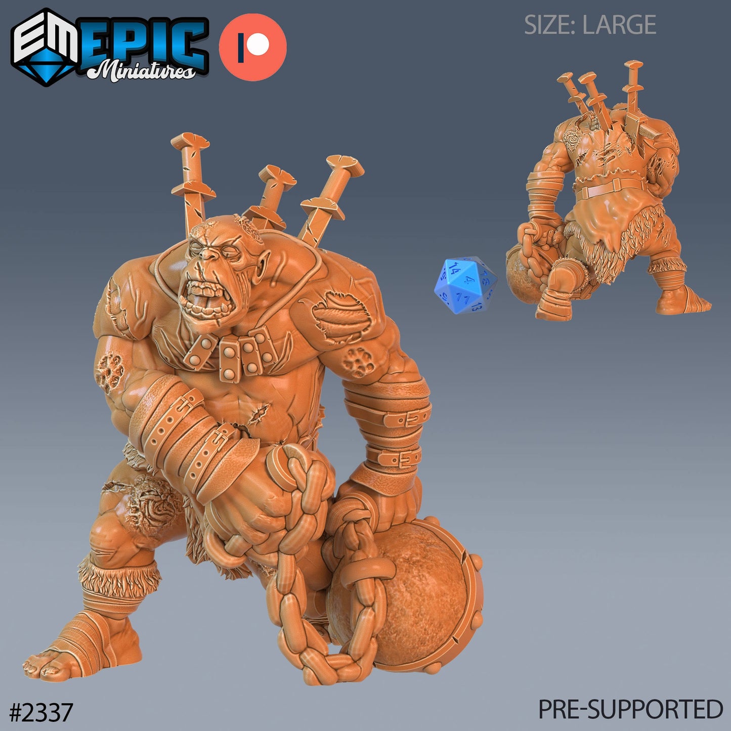 Ogre Zombie (3 Variants Available) - Epic Miniatures