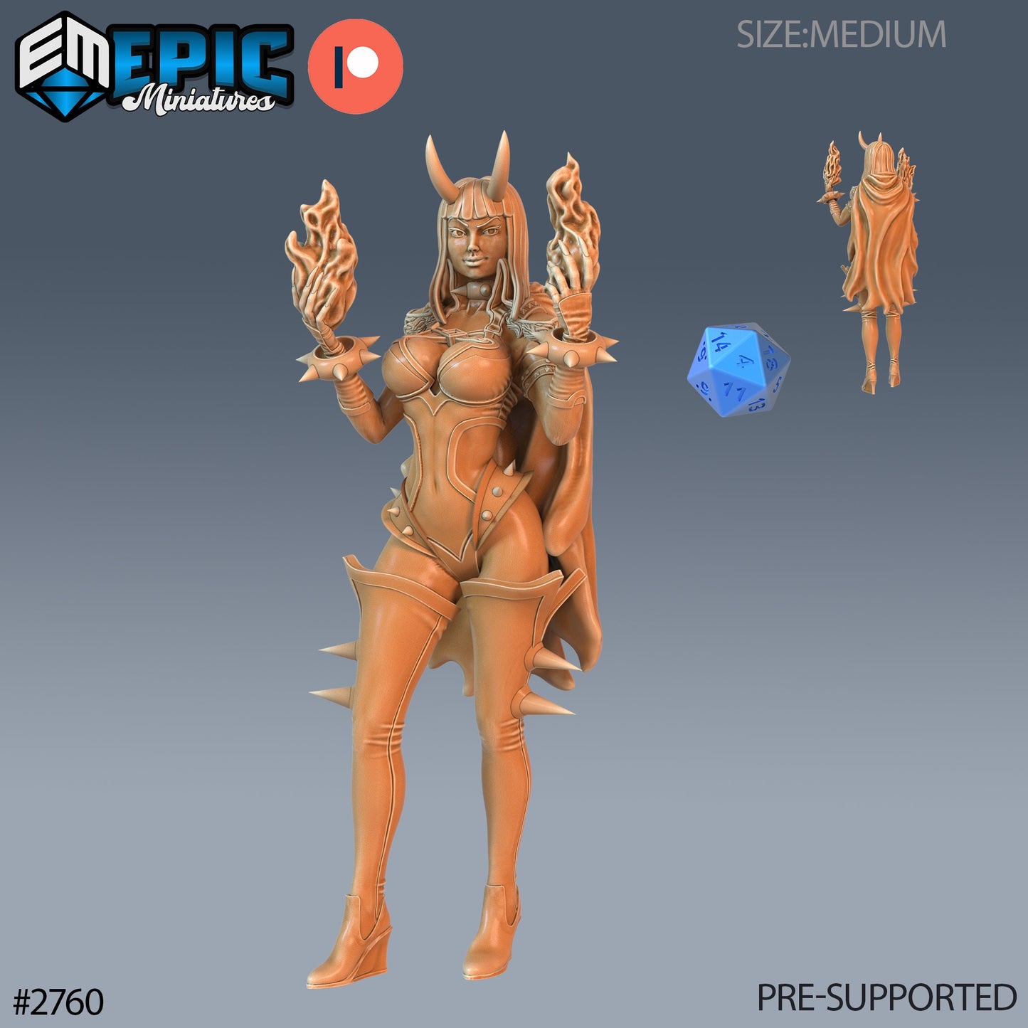 Wingless Lower Succubus (3 Variants Available) - Epic Miniatures