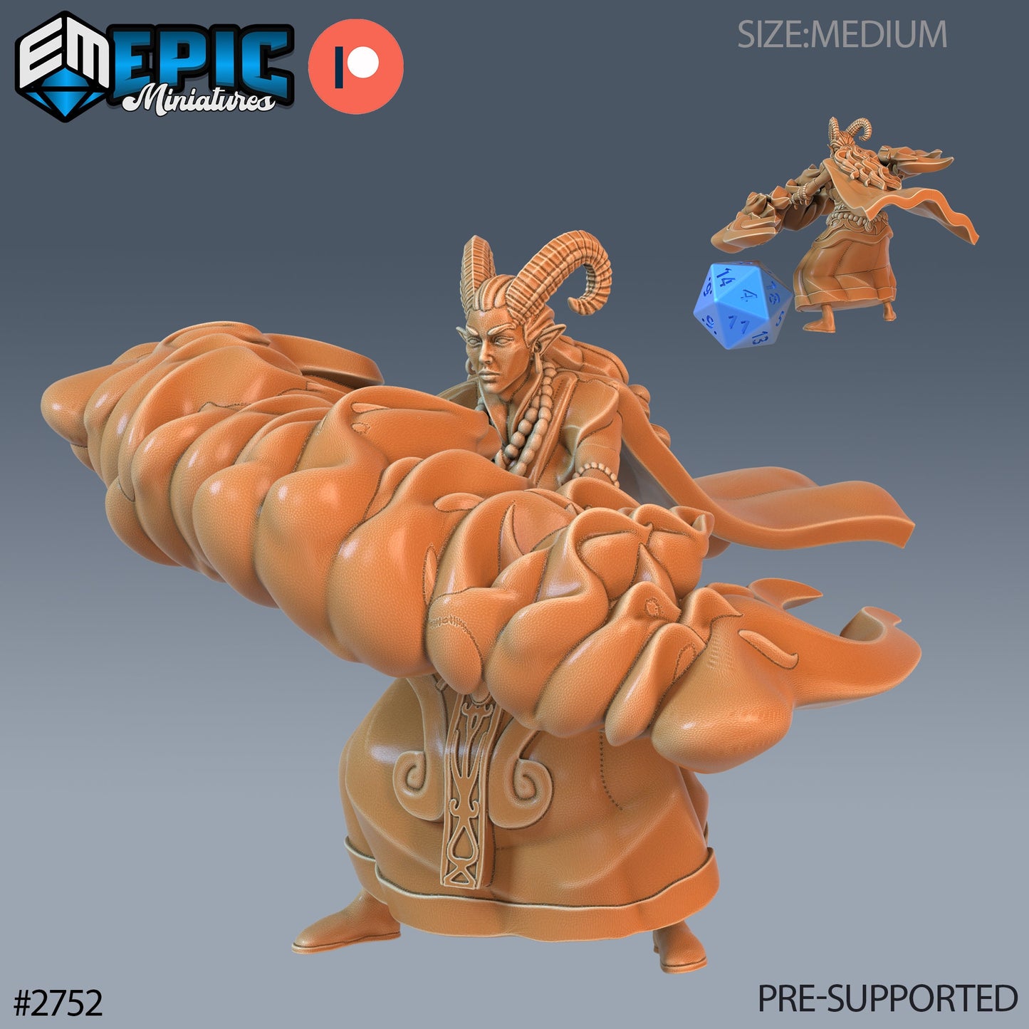 Warlock Tiefling (3 Variants Available) - Epic Miniatures