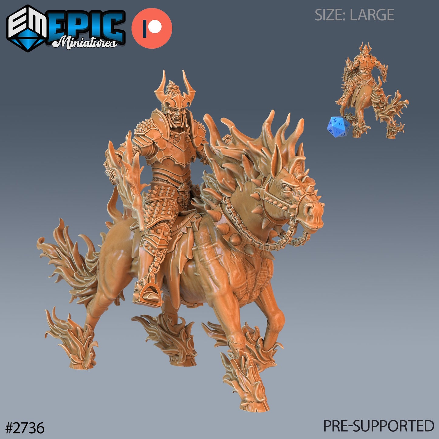 Narzugon Rider (2 Variants Available) - Epic Miniatures