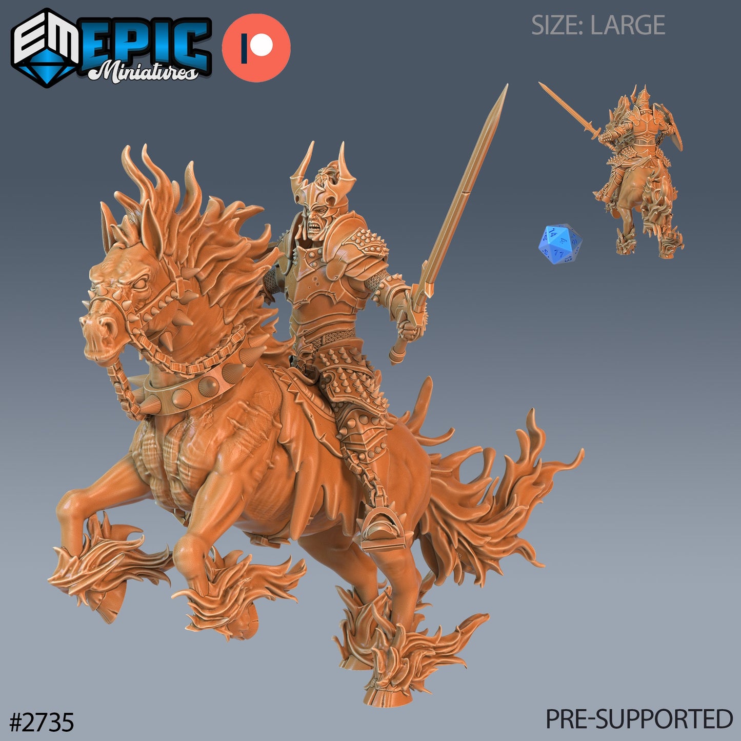 Narzugon Rider (2 Variants Available) - Epic Miniatures