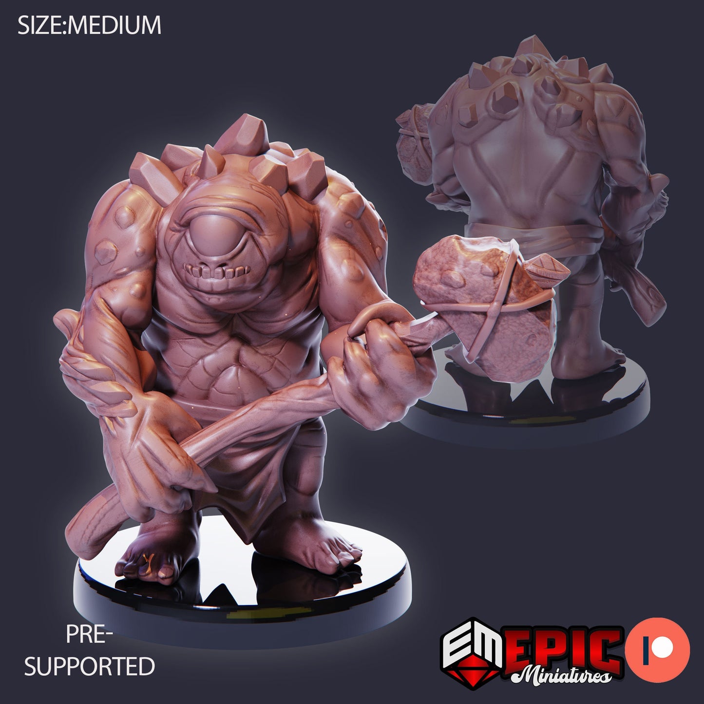 Dwarf Cyclops (3 Variants Available) - Epic Miniatures