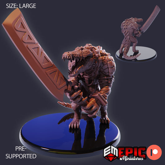 Crocodile Warrior (3 Variants Available) - Epic Miniatures