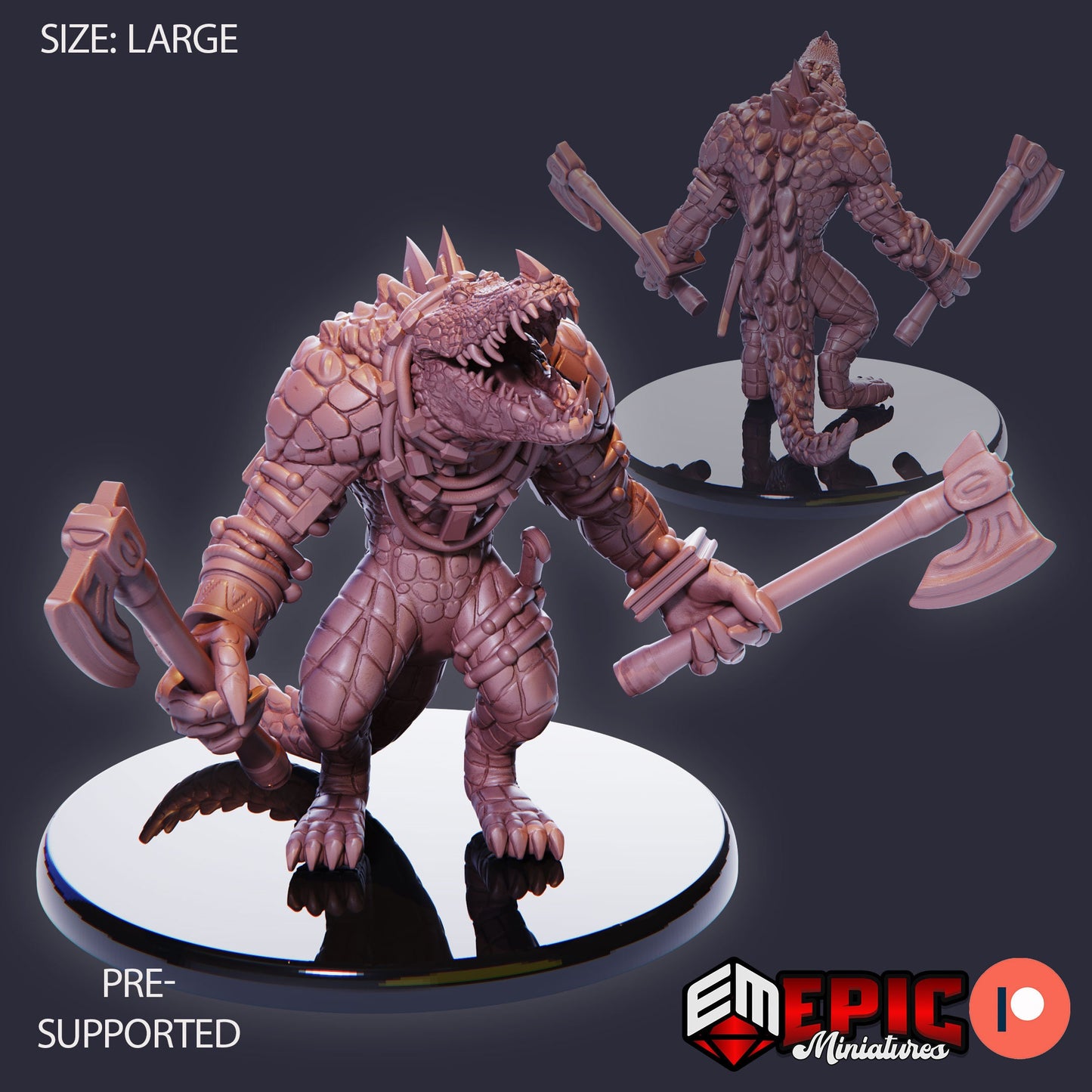 Crocodile Warrior (3 Variants Available) - Epic Miniatures