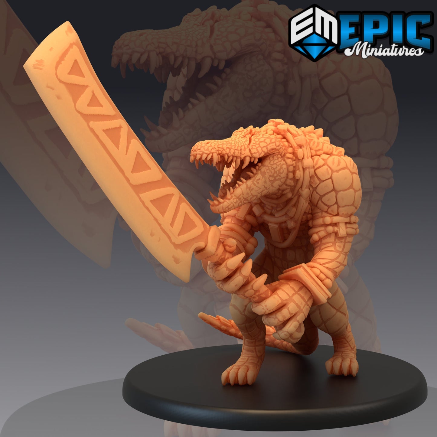 Crocodile Warrior (3 Variants Available) - Epic Miniatures