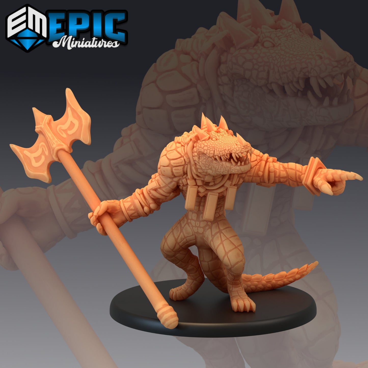 Crocodile Warrior (3 Variants Available) - Epic Miniatures