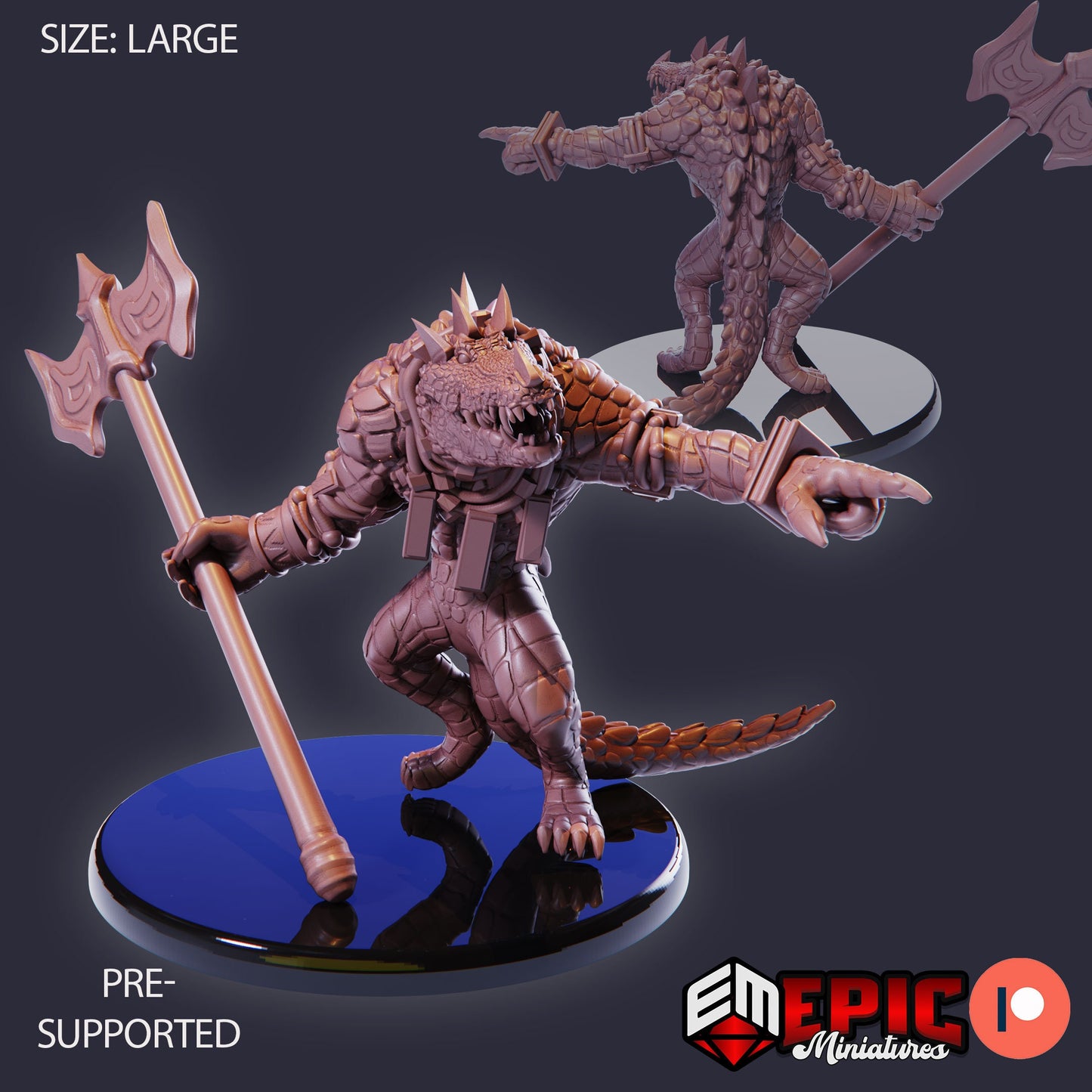 Crocodile Warrior (3 Variants Available) - Epic Miniatures