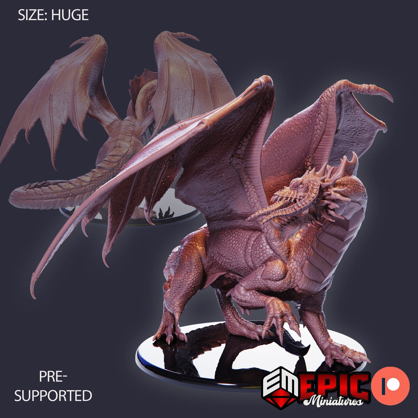 Black Dragon (3 Variants Available) - Epic Miniatures