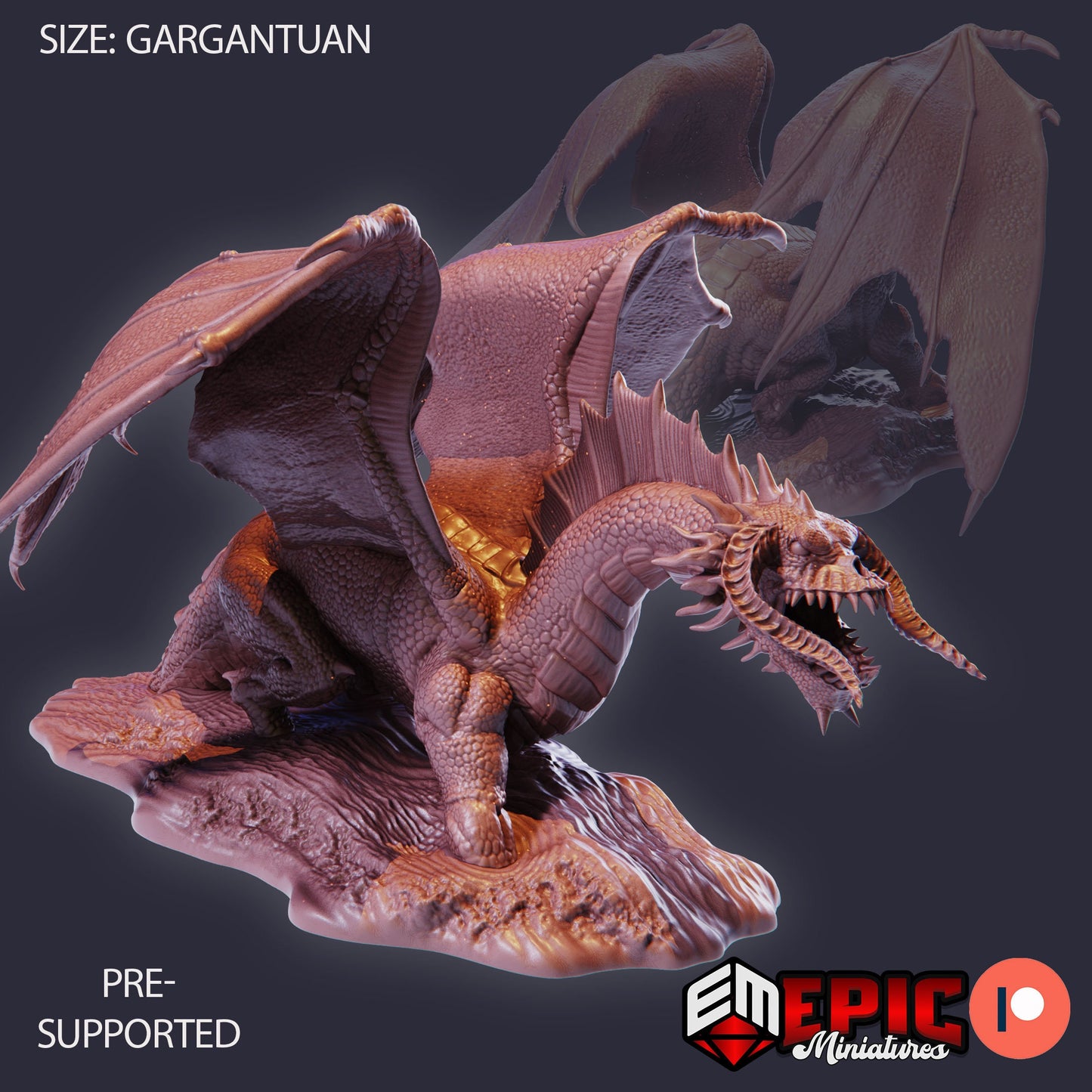 Black Dragon (3 Variants Available) - Epic Miniatures