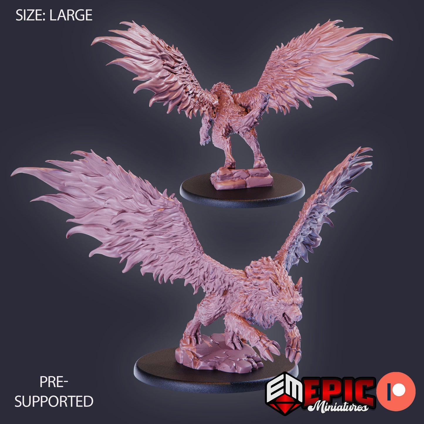 Flying Wolf (5 Variants) - Epic Miniatures