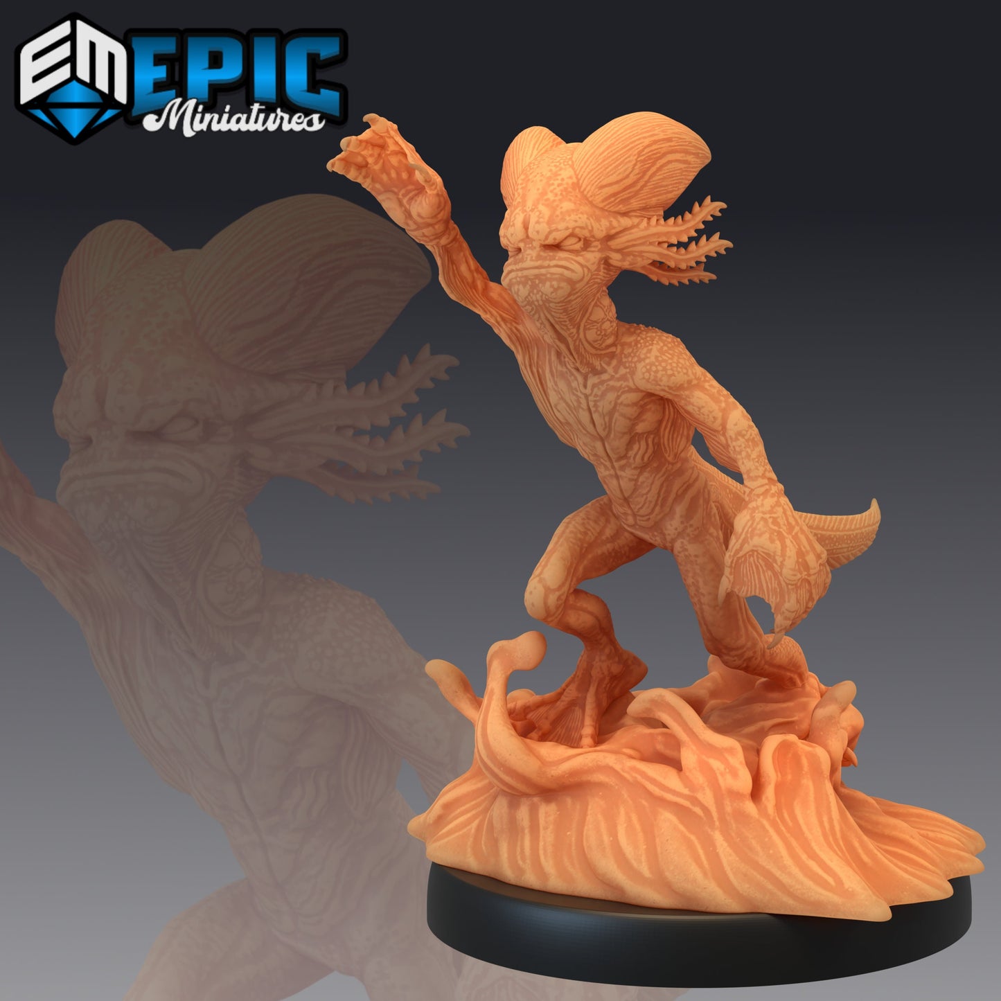 Grumpy Axolotl Warrior (3 Variants Available) - Epic Miniatures