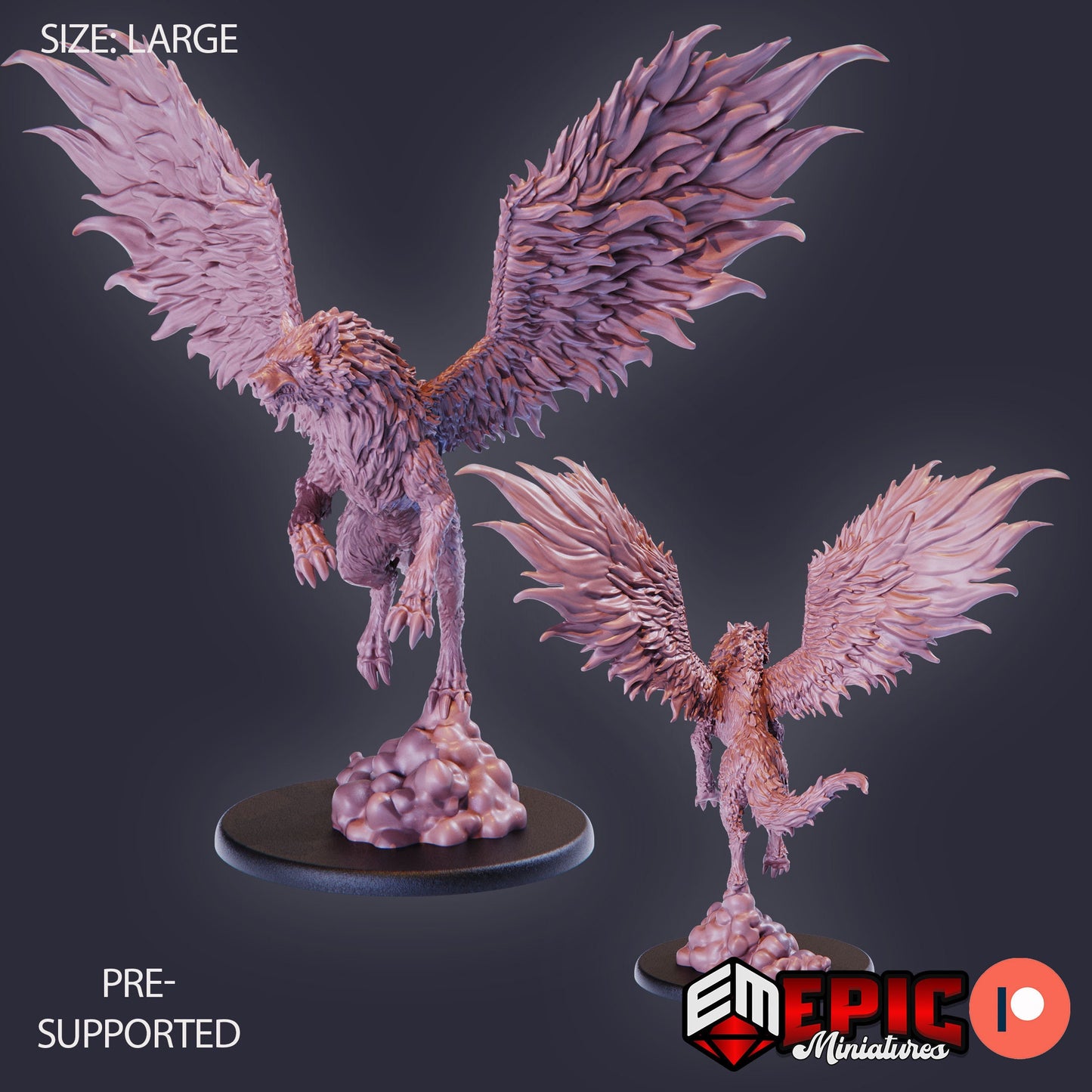 Flying Wolf (5 Variants) - Epic Miniatures