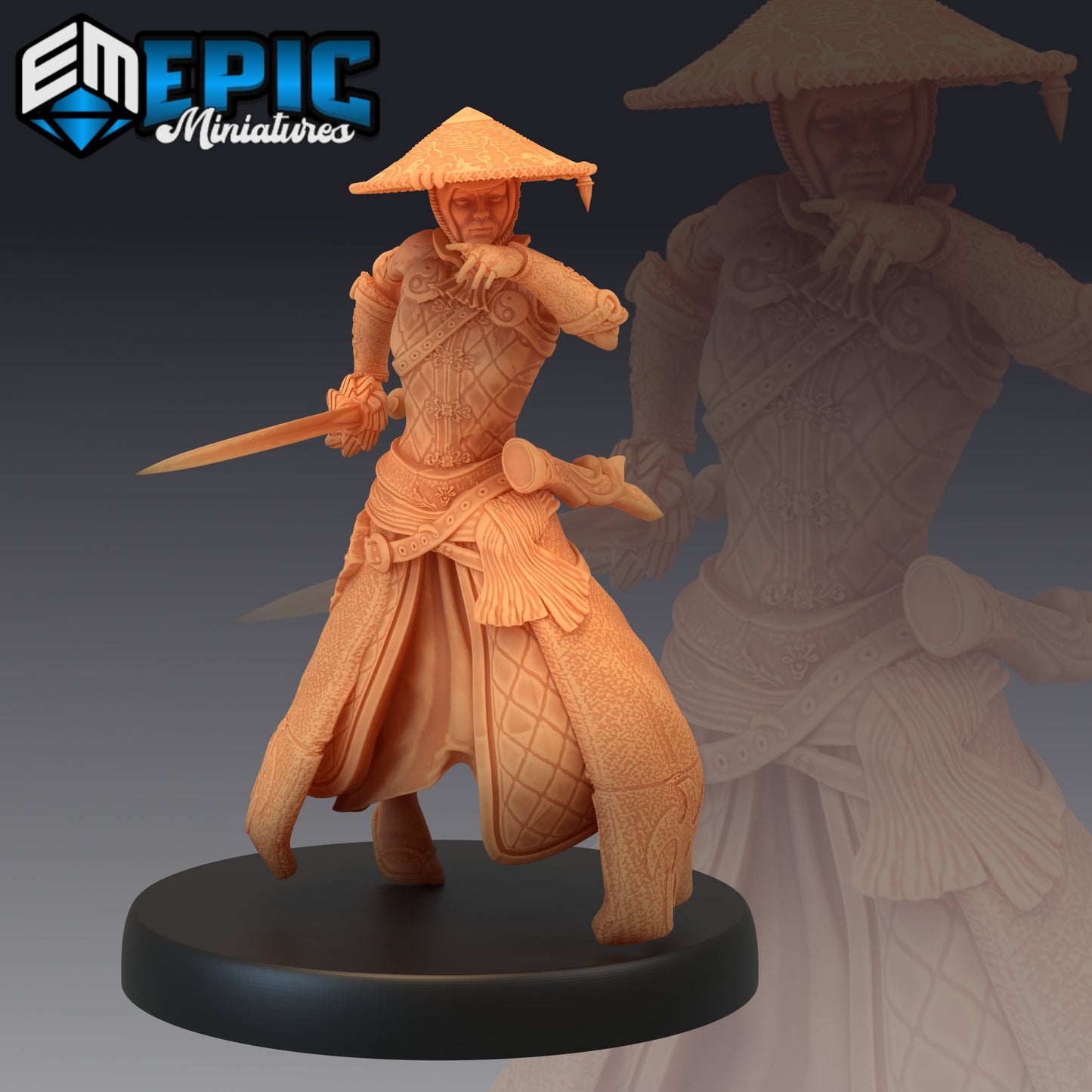 Warrior Monk - Female (3 Variants) - Epic Miniatures
