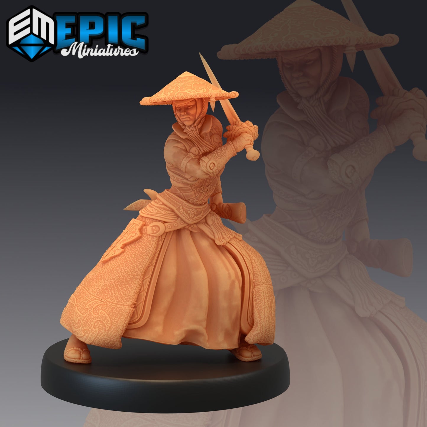 Warrior Monk - Female (3 Variants) - Epic Miniatures