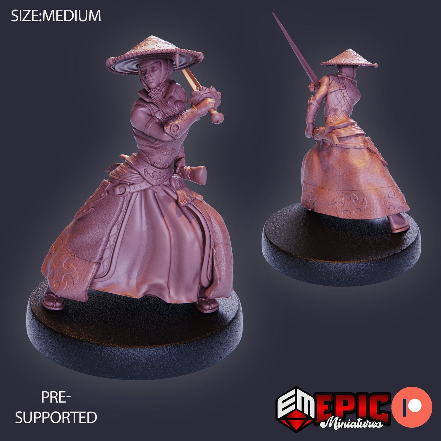 Warrior Monk - Female (3 Variants) - Epic Miniatures