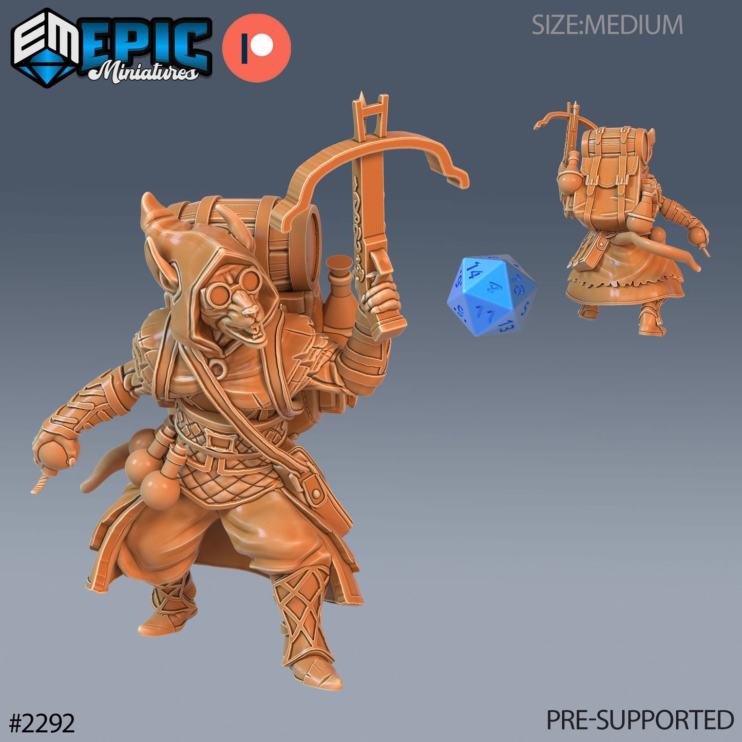 Rat Folk Alchemist (3 Variants Available) - Epic Miniatures